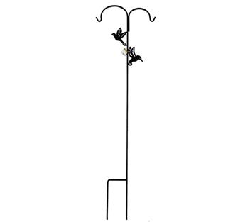 [104401] Support metal massif 2 mangeoires / pied double ** Construction solide **