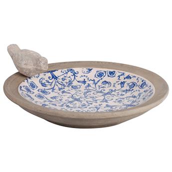[140416] Bain d´oiseau aspect céramique bleu type ancien