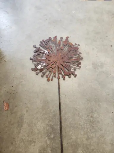 [130970] Allium D40/tige 150cm Acier Corten 