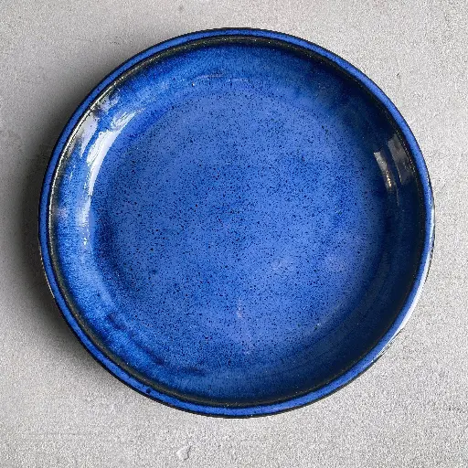 [104242] Soucoupe saucer Glazed Light Blue D17 (JDB) Emaillé