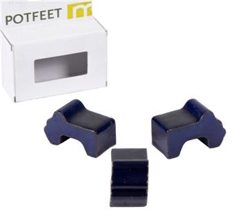 [144855] Pied Potfeet Blue émaillé * 3pc