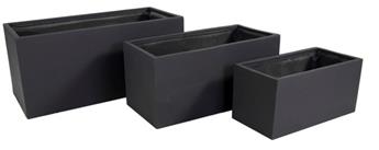 [144866] Sydney Bigular GlasFiber Anthracite L100 W45 H45 cm (Mg) ** Fibre polyester **