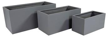 [126200] Sydney Bigular GlasFiber Auth.Grey L100 W45 H45 cm (Mg) ** Fibre polyester **