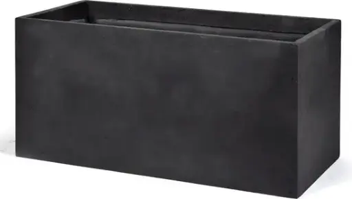 [131327] Jardinière Clayfibre Bigular Anthracite L60 l 30 Ht 30 cm (Mg)