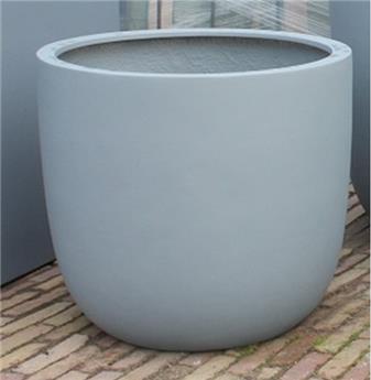 [144858] Pot Sydney Egg Glasfibre Auth. Grey D30 H27 cm (Mg)