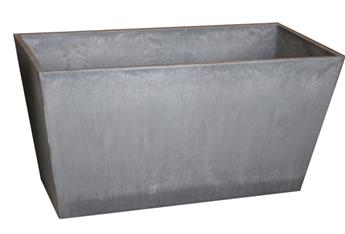 [145068] Jardinière Woodstone L100 l32 H49 cm Light Grey  ** Pot Eco. recyclé **