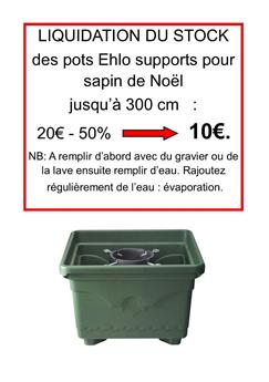 [105836] Pied sapin 39/39 cm plastic vert Elho avec réserve d´eau: LIQUIDATION FIN DE STOCK.