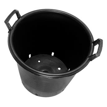 [143069] Pot plastic noir D51 H 40.5 cm avec poignées