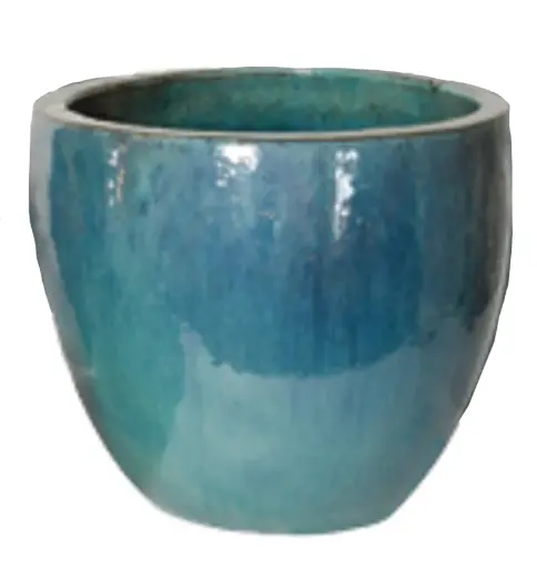 [134984] Pot émaillé Egg Celadon D60 H52 cm glazed (Mg)