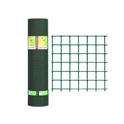 [102897] Casanet plastifié vert 12.5x12.5 mm Ht 50 cm L 5 m