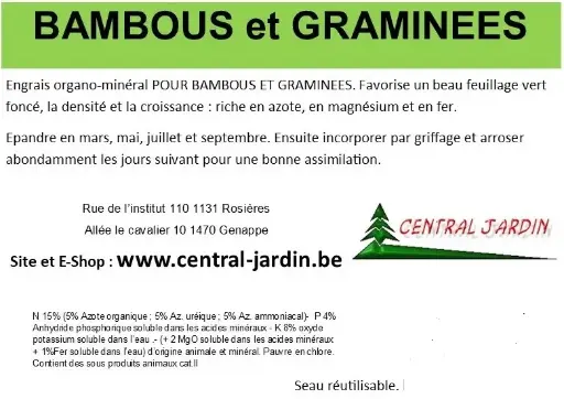 [100456] CJR engrais graminées + bambous 1 kg Bio