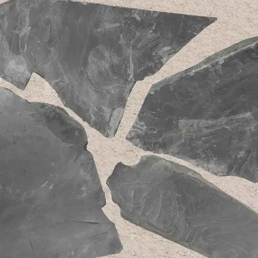 [140426] Dalle Flagstone Ultra Black ** Idéal pour pas Japonais ** prix au kg