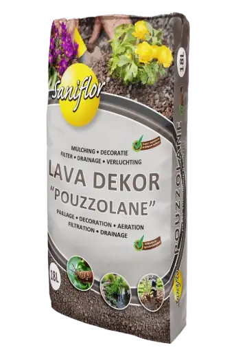 [130321] Pouzzolane 3-8 mm Lave décorative 18 L +/- 20 KG Sani