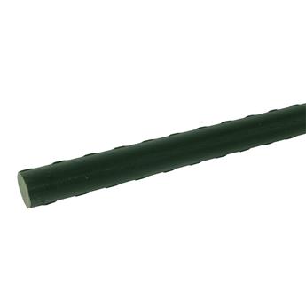 [142802] Tuteur acier plastifié vert cranté - H300 cm x Ø16 mm