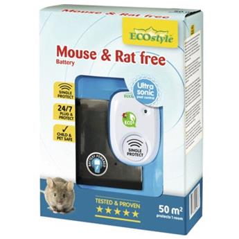 [139650] Souris et rat Free 50 sur piles Ultrason répulsif