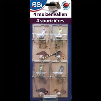[138706] Trappe à souris Souricières en bois * 4 pc