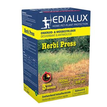 [133782] Herbi Press 500ml Edialux **  Herbicide total sans Glyphosate. **