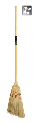 [106367] Balai de sorciere en paille de riz + mch bois 100 cm POLET