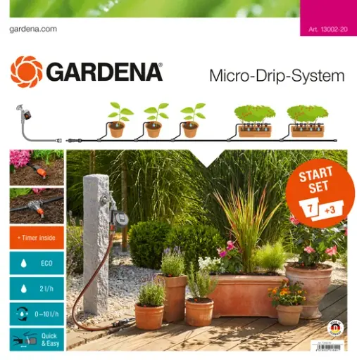 [118224] Gardena Kit De Base Pour Terrasse Et Balcon Avec Programmateur