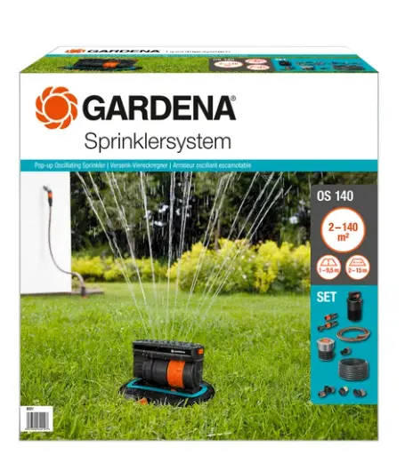 [113566] Gardena Set Complet Avec Arroseur Oscillant Os 140
