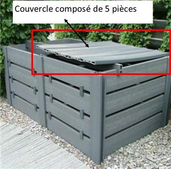 [108867] Couvercle bac compost ecolat  (Kit de 5 Pc) L140 cm pour 120 100