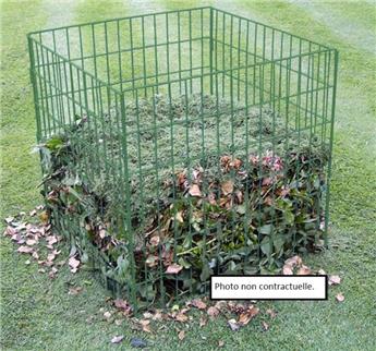 [103787] Bac à compost métal plastifié vert 80/80 ht 70 cm