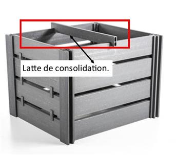 [131027] LATTE de consolidation pour bac compost larg. 100 Ecolat