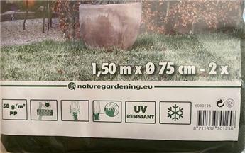 [131296] Housse hiver vert H 150 x D 75 cm x 2 pc 50 gr/M²