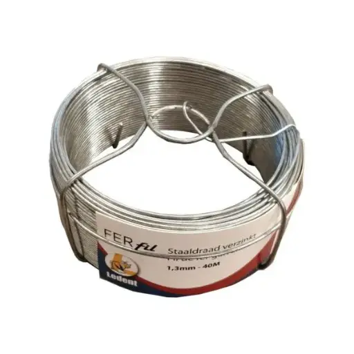 [107674] Fil acier galva 1.3 mm /40 m (Ledent)