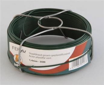 [111944] Fil acier plastifie vert 1.4 mm 30 m