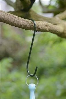 [143655] Crochet S 30 cm acier Epoxy Vert Support