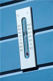 [128262] Thermometre aluminium h 23 cm
