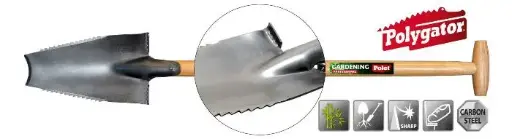 [142087] Beche coupe racines Polygator manche bois Polet