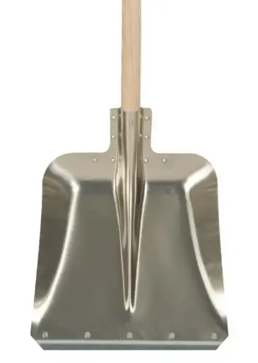 [122543] Pelle large aluminium avec renfort / manche bois Polet