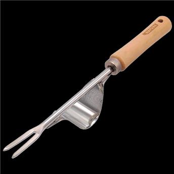 [145278] Fourchette tire racines mauvaises herbes inox mch bois (Outs)