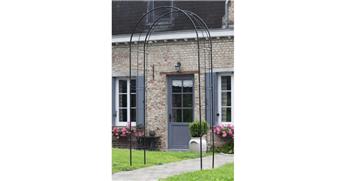 [143654] Arcade Pergola Ht 229 larg. 113 Prof. 38 cm Noire Epoxy Outside
