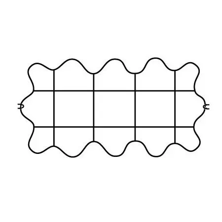 [119311] Peacock grille rectangulaire festonnée 66x34