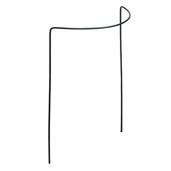 [125562] Tuteur demi lune 80 cm en acier plastifié vert