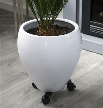 [144282] Support roulant extensible - métal époxy noir mat, 3 branches, charge maxi 75 kg, 3 roulettes.