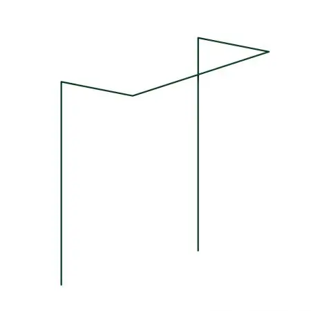[130276] Peacock support porte-plantes vert droit 100 40 cm