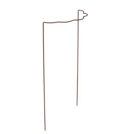 [119284] Peacock tuteur demi-cercle festonné rouille D40 Ht 70 cm
