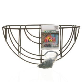 [101812] Panier Corbeille suspendue 25 cm plastifié vert