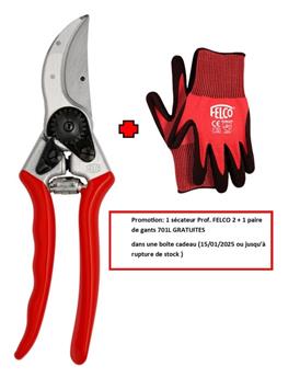 [144750] Felco 2 sécateur Promo + 1 paire de gant Felco 701L GRATUITE 