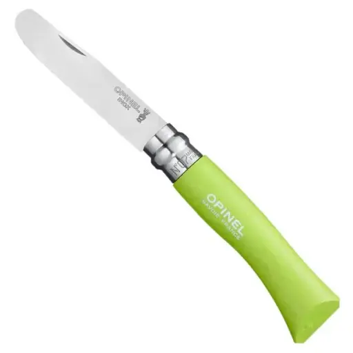 [143427] Couteau de Poche N°07 Junior Vert, Mon Premier, Opinel, Inox
