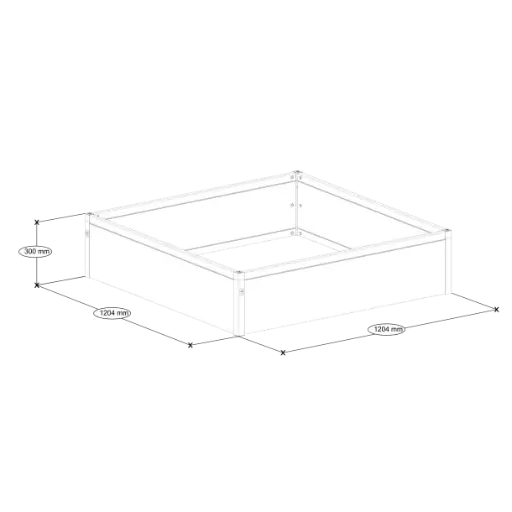 [113486] Growcamp potager carré Julie Ht 30 cm 120 / 120 cm FC6530