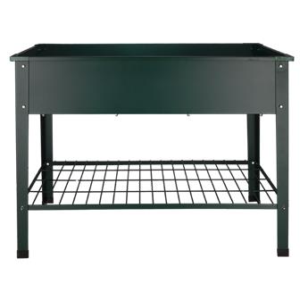 [144668] Bac potager sur pied métal vert (L) en kit