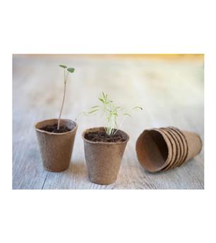 [136286] Pots ronds 6 cm * 24 pc biodégradable