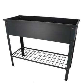 [144669] Bac potager sur pied métal Anthracite (L) en kit