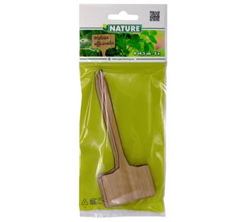 [142799] Etiquettes bambou naturel H 14.5 cm * 5 pc
