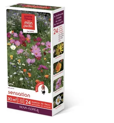 [139863] Prairie Fleurie Sensation 200g 30 M² Lutins-Multicolore Nova Flore